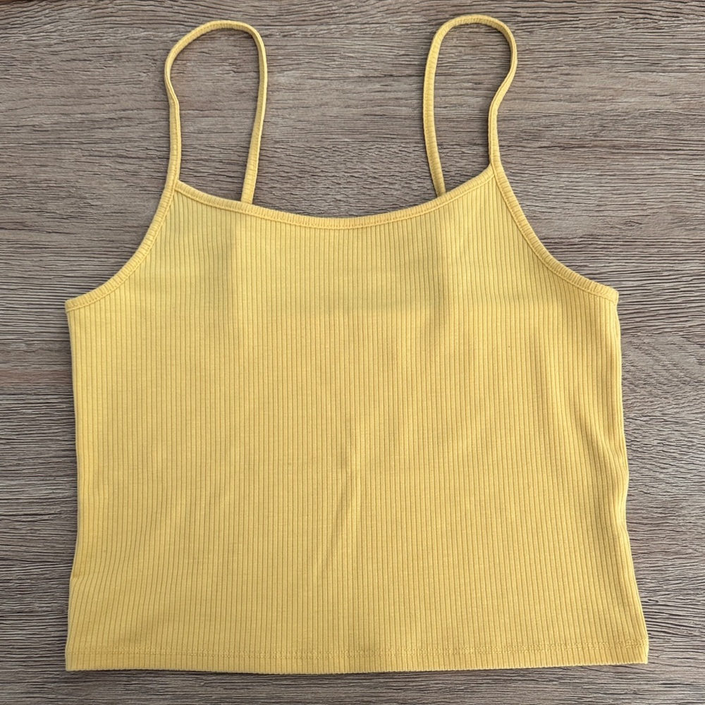 American Eagle Outfitters Sunny Yellow Cropped Camisole